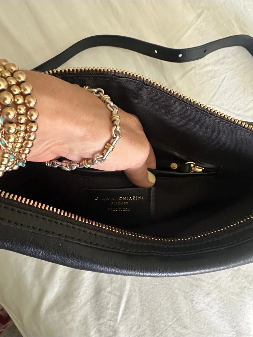 Gianni Chiarini Black Leather Crossbody BRAND NEW